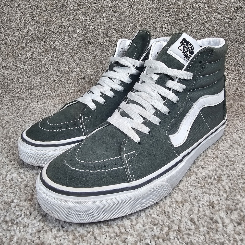 Vans SK8-Hi Classic Green Canvas High-Top Skate Shoes Womens 8 Mens 6.5